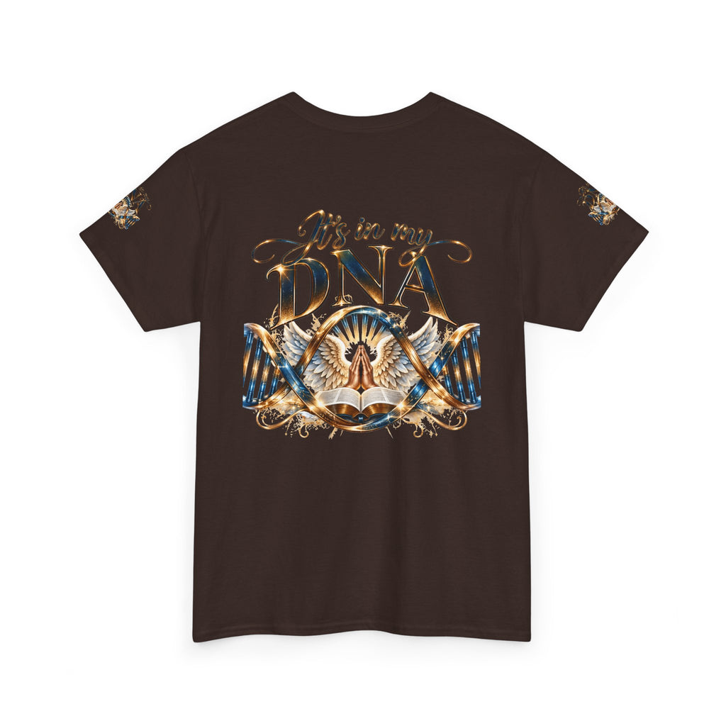 It's in My DNA Christian T-Shirt – Bible, Praying Hands & Angel Wings | Gildan Heavy Cotton Tee | Unisex
