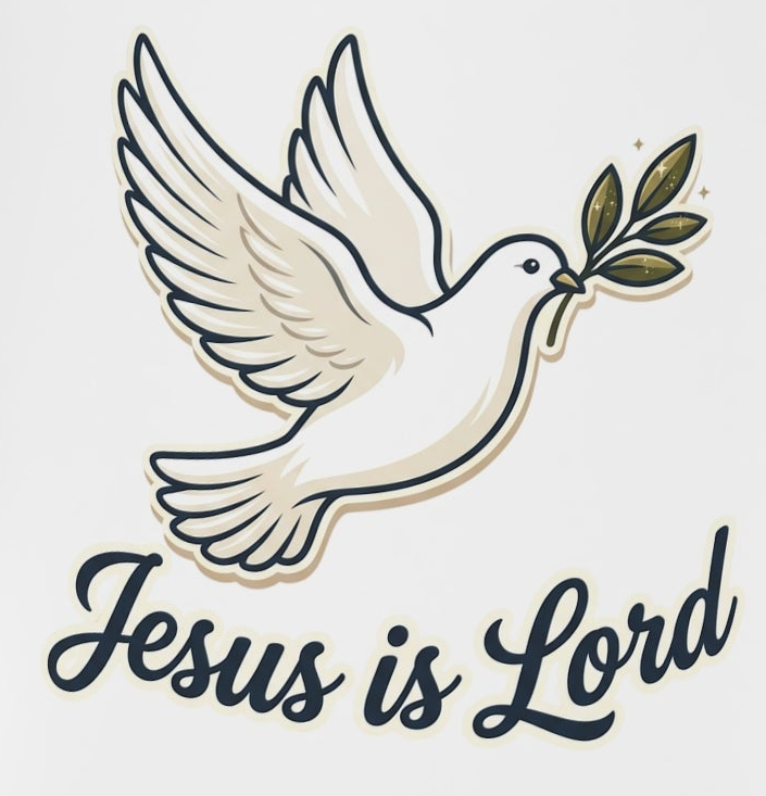 Jesus Is Lord Heart Mug | Christian Coffee Mug | Dove & Olive Branch Ceramic Cup