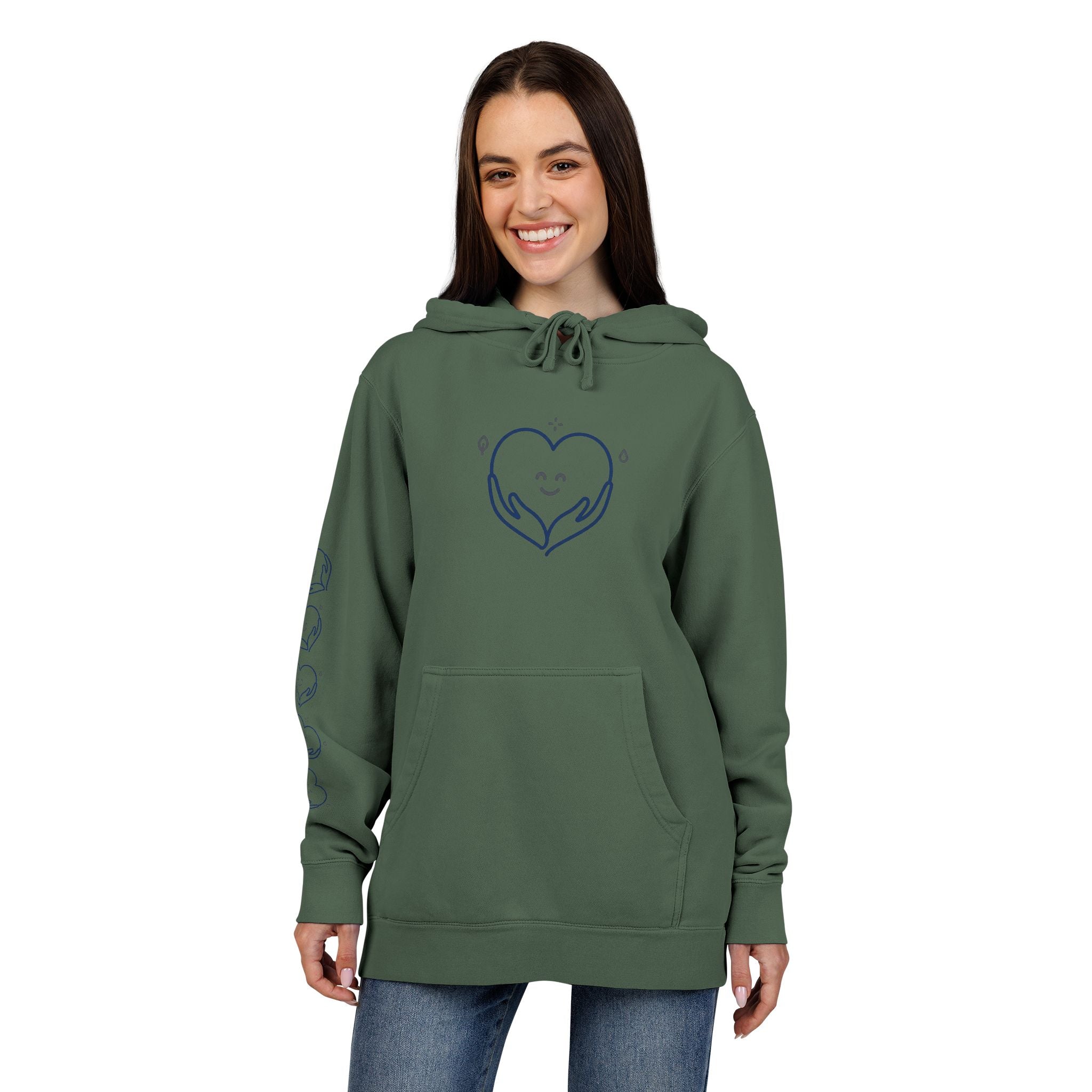 Kindness Changes Everything Hoodie – Heart Graphic Pigment-Dyed Sweatshirt