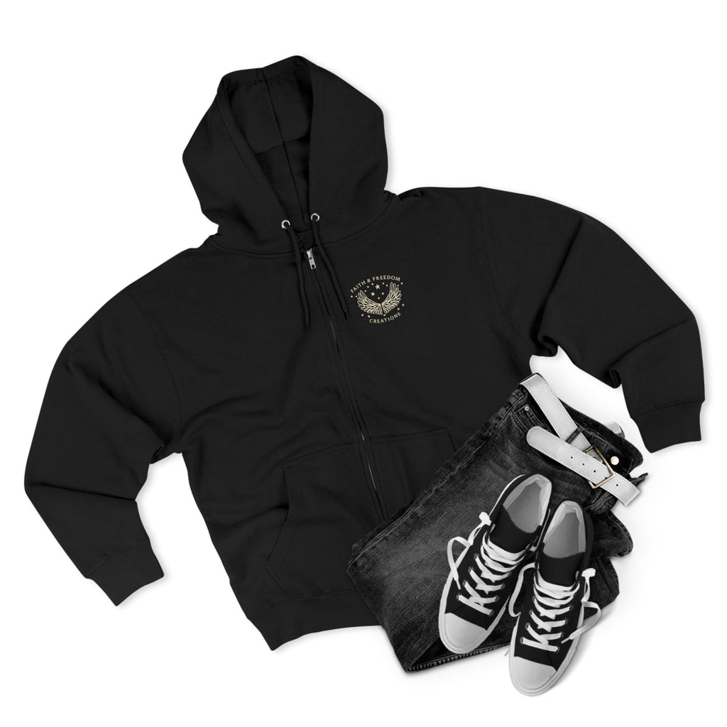Vintage Lion Statue Zip Hoodie – “Surprising Daniel Lion Den Review” Christian Graphic Hoodie