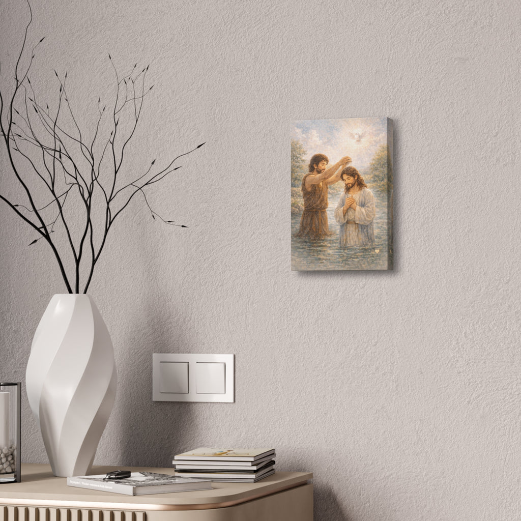 Jesus Is God’s Beloved Son Canvas — Baptism of Jesus (Matthew 3:17)