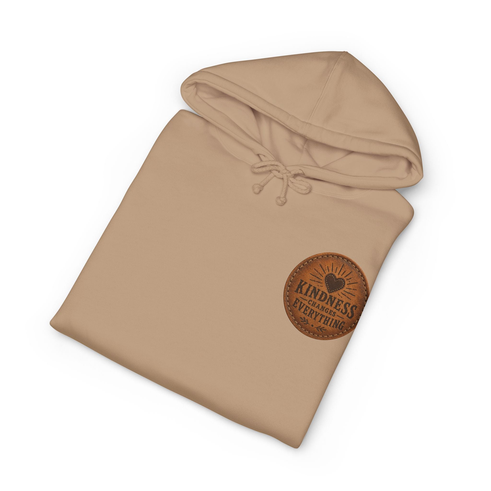 Kindness Changes Everything Hoodie — Inspirational Heart Patch Design