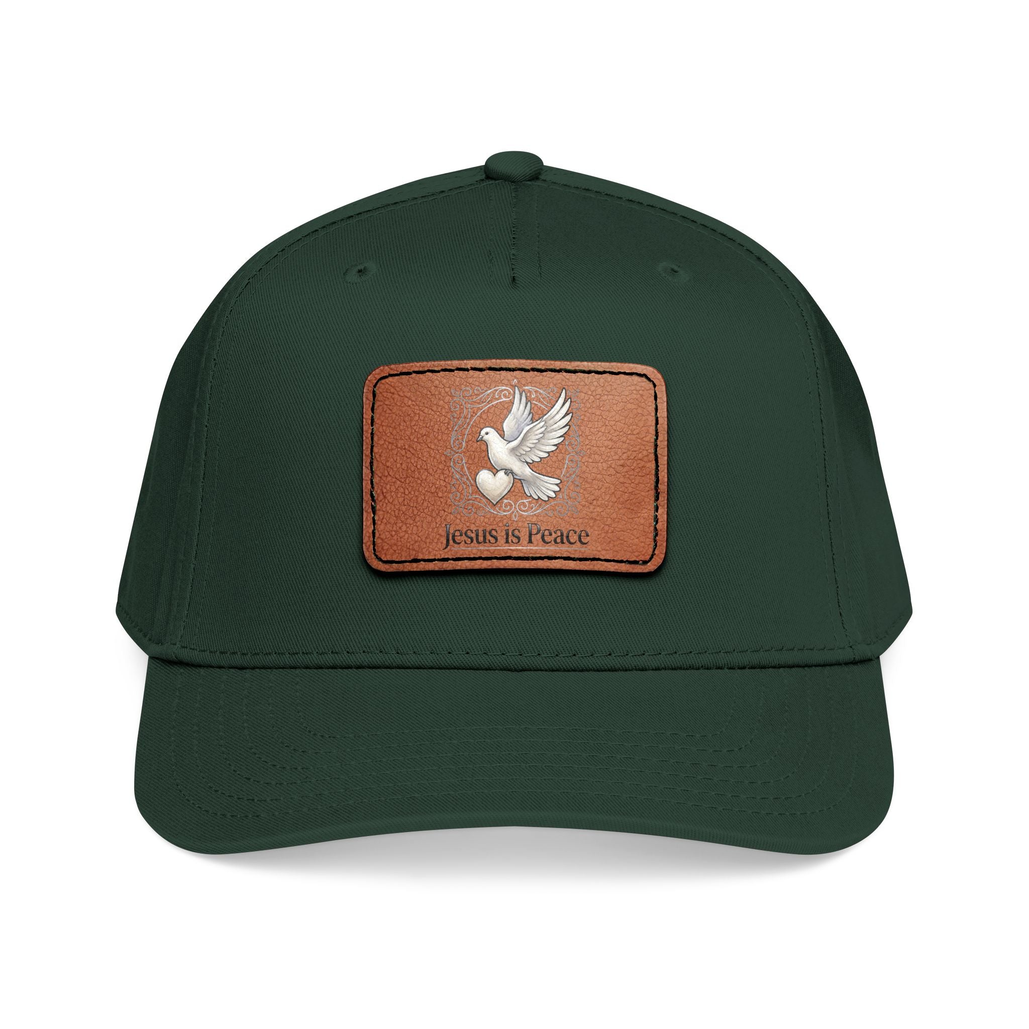 Jesus Is Peace Christian Leather Patch Hat | Dove Faith Baseball Cap | Inspirational Snapback Cap