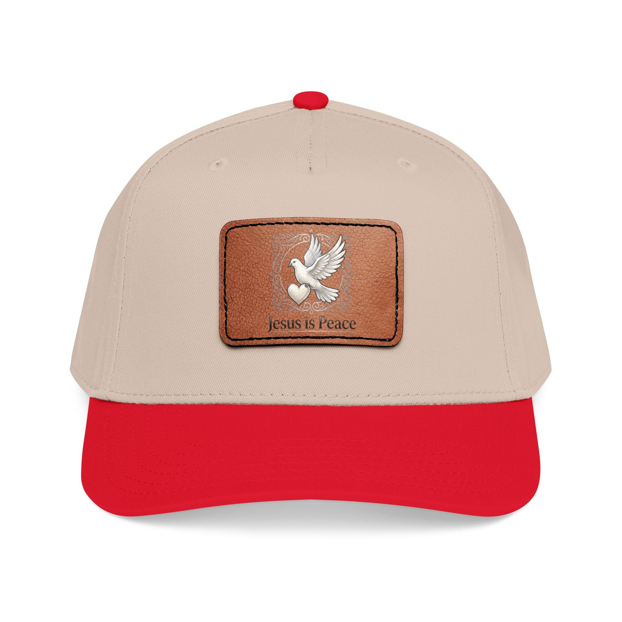 Jesus Is Peace Christian Leather Patch Hat | Dove Faith Baseball Cap | Inspirational Snapback Cap