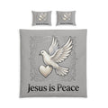 Jesus Is Peace Cotton Bed Set - Dove & Heart Religious Bedding