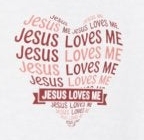 Jesus Loves Me Heart Garment-Dyed T-Shirt – Christian Faith Tee | Vintage Style Inspirational Shirt