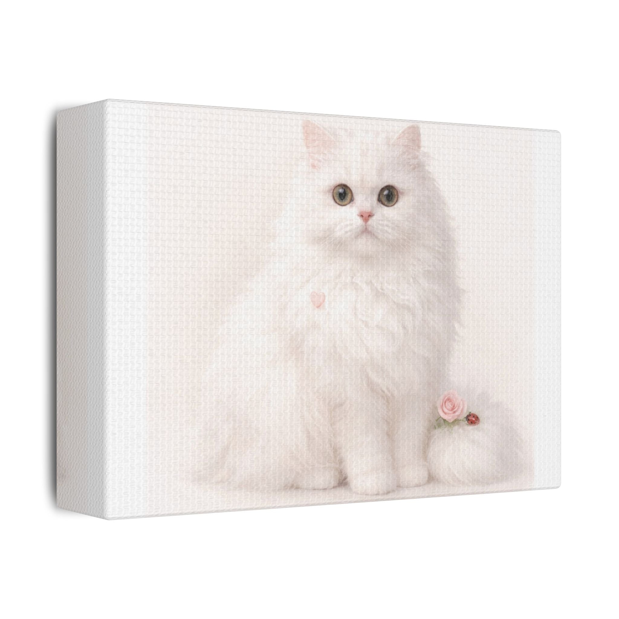 Persian Cat Canvas Wall Art – Satin Finish Stretched Canvas | Elegant Cat Lover Decor