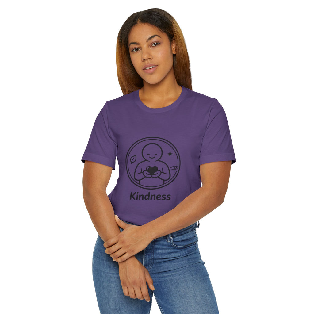 Kindness Minimalist T-Shirt | Inspirational Heart Emblem Tee | Soft Everyday Graphic Shirt
