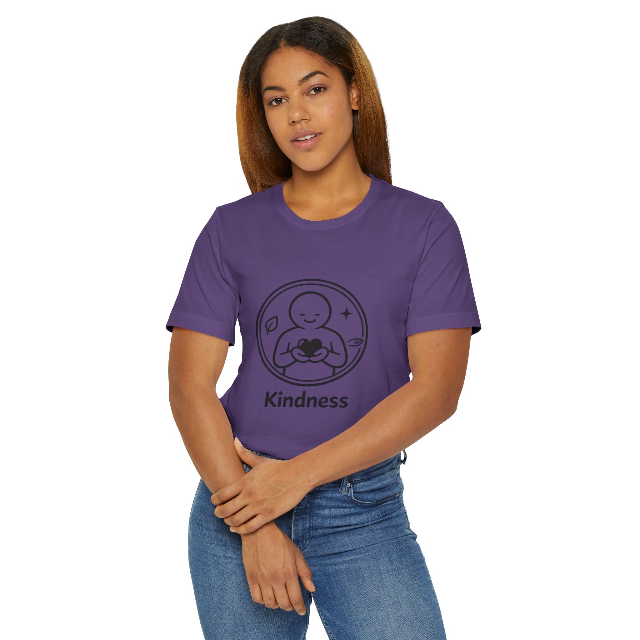 Kindness Minimalist T-Shirt | Inspirational Heart Emblem Tee | Soft Everyday Graphic Shirt
