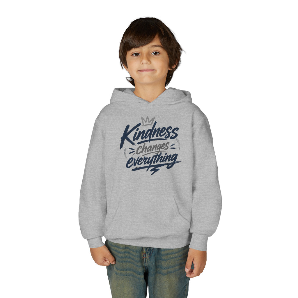 Youth Hoodie – “Kindness Changes Everything” Inspirational Kids Pullover