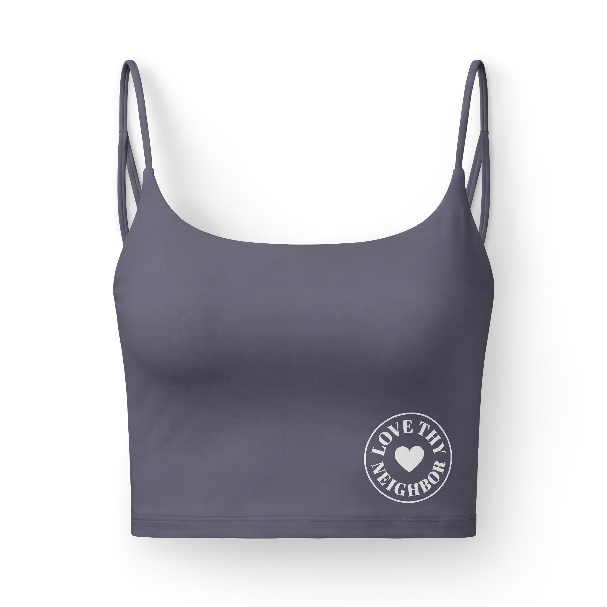 Love Thy Neighbor Luxe Crop Top | Christian Activewear | Women's Performance Sports Bra