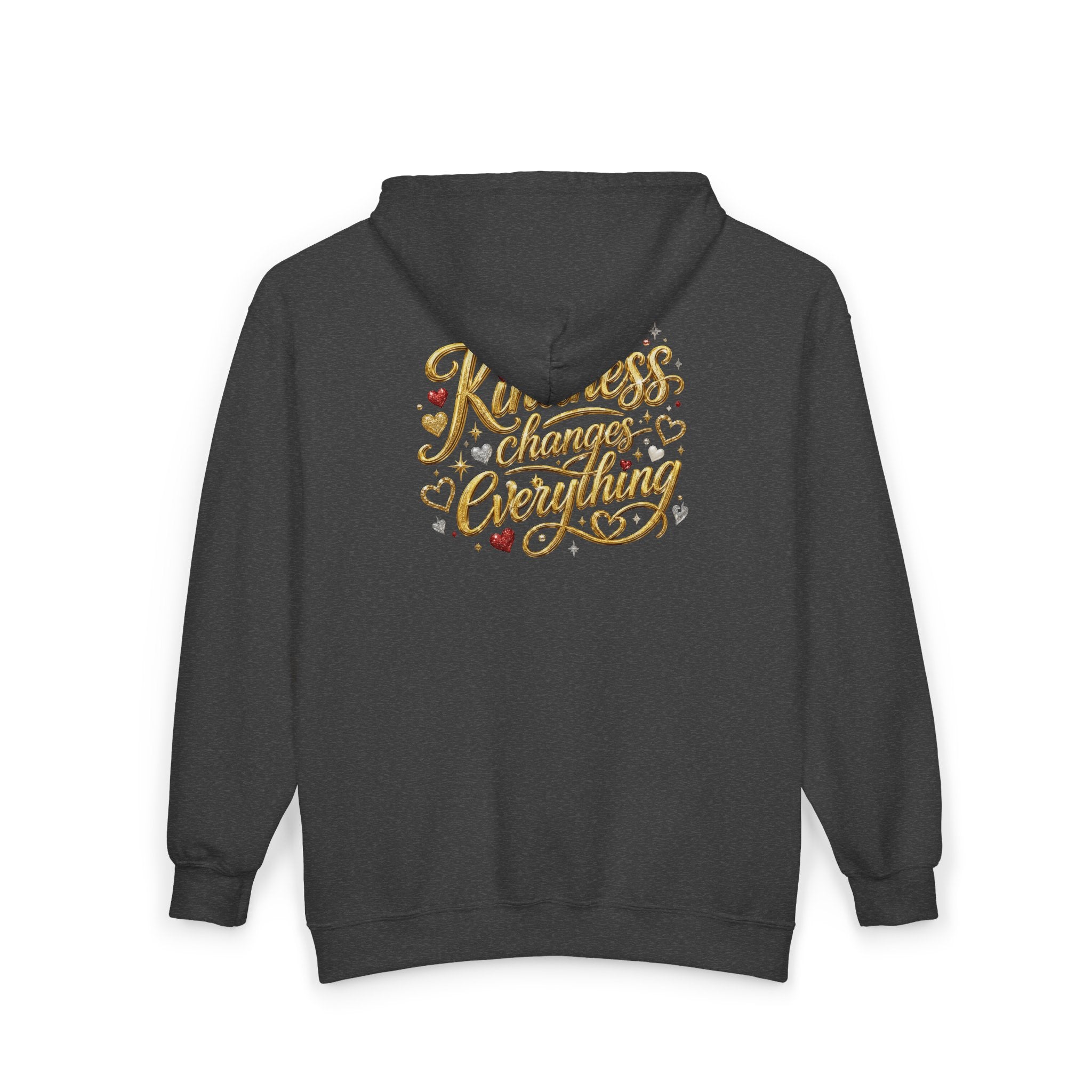 Kindness Changes Everything Zip Hoodie – Inspirational Graphic Full-Zip Sweatshirt