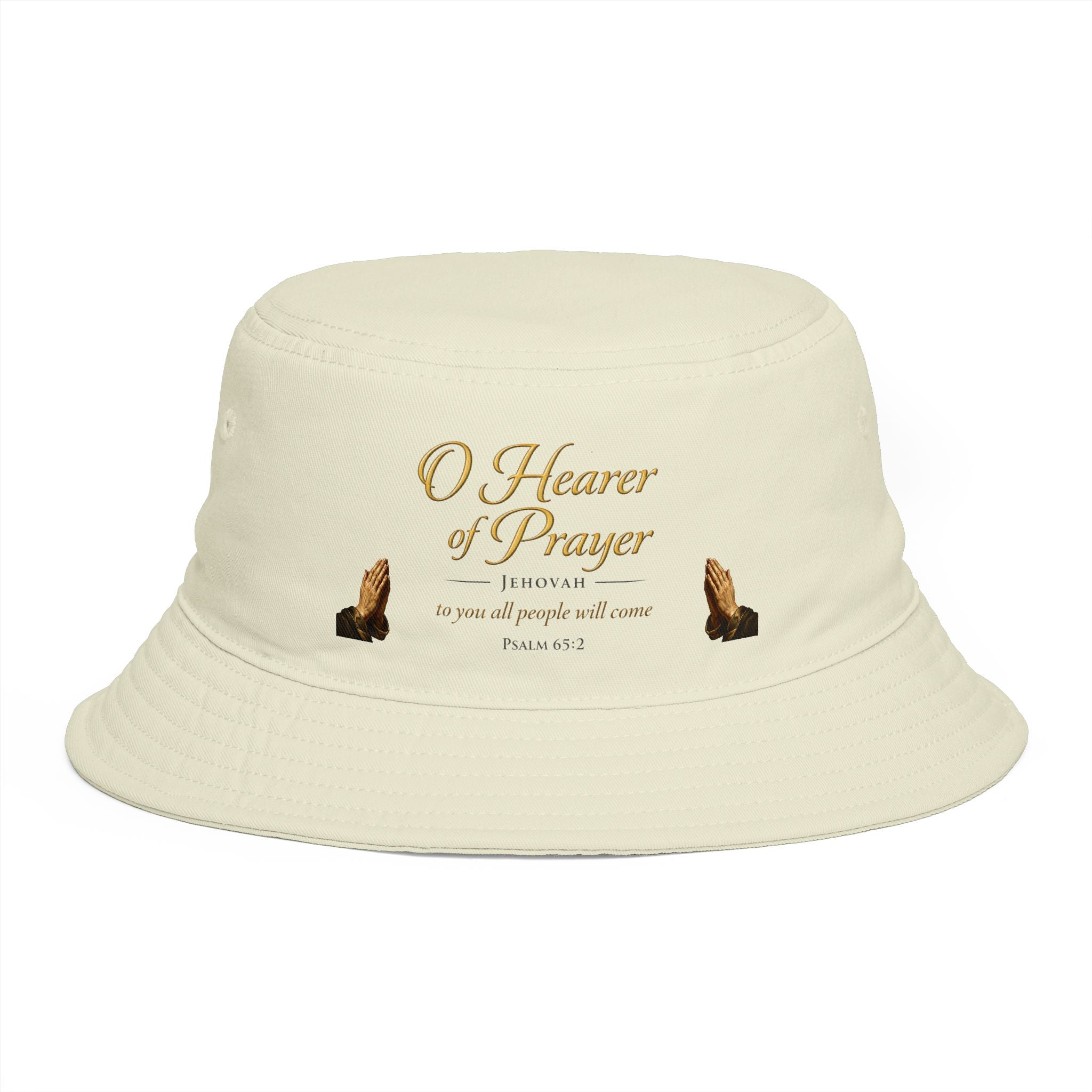 O Hearer of Prayer Bucket Hat – Psalm 65:2 Faith-Inspired Scripture Hat | Faith & Freedom Creations