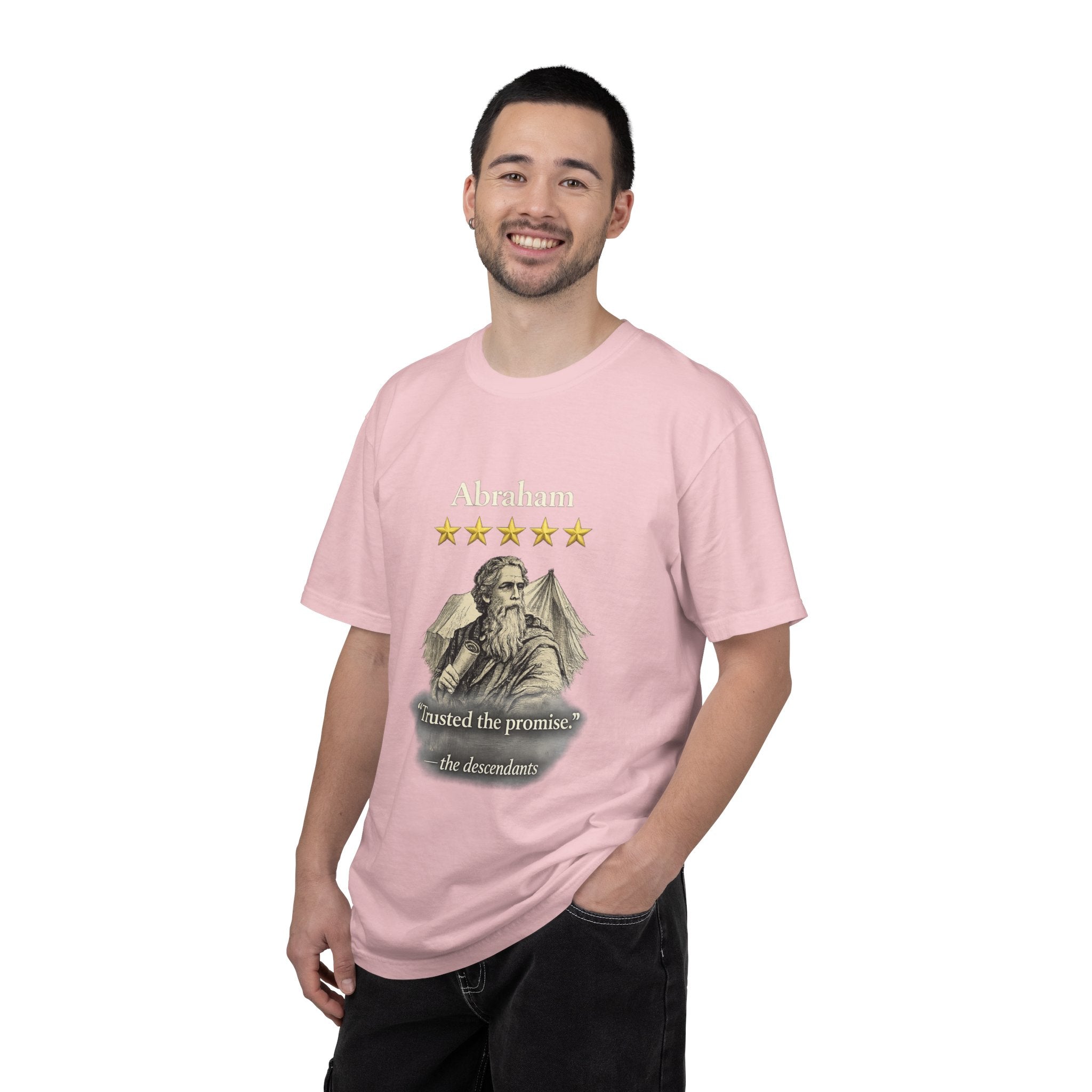 Abraham – Vintage T-Shirt | “I Trusted the Promise” Graphic – Five-Star Faith Series