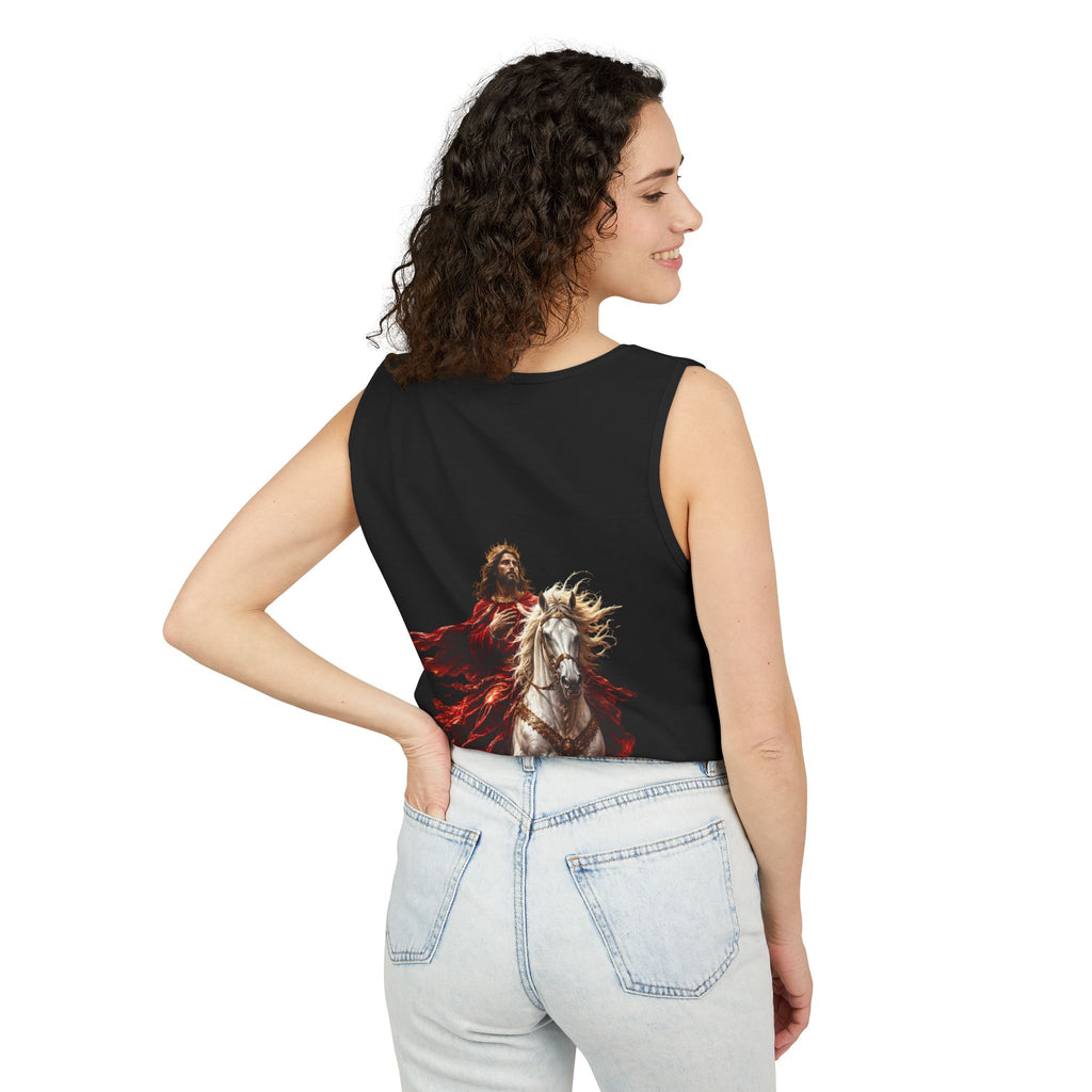 Jesus Second Coming Tank Top | Jesus on White Horse Christian Tank | Inspirational Faith Apparel