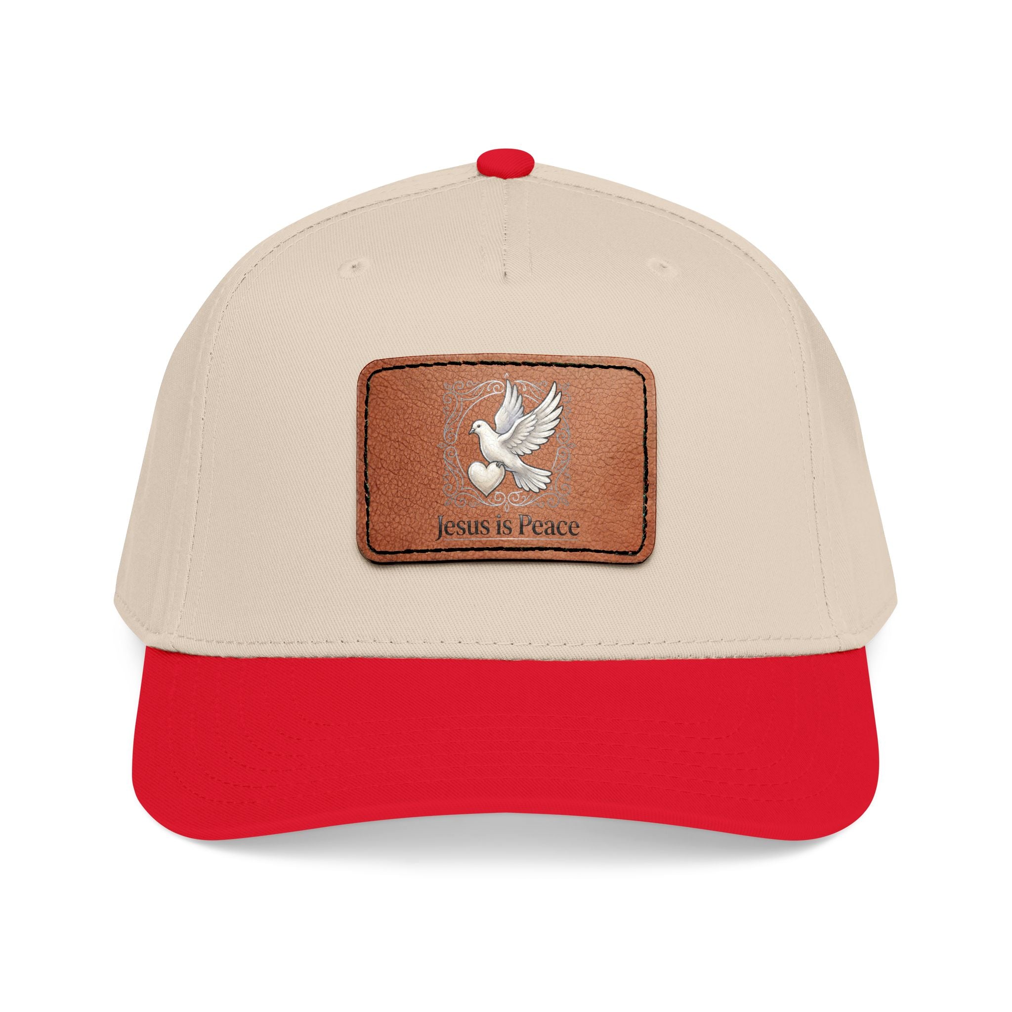 Jesus Is Peace Christian Leather Patch Hat | Dove Faith Baseball Cap | Inspirational Snapback Cap