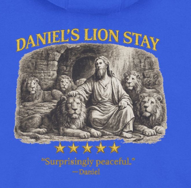 Vintage Lion Statue Zip Hoodie – “Surprising Daniel Lion Den Review” Christian Graphic Hoodie