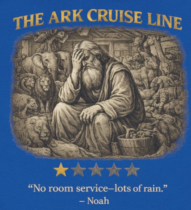 Noah’s Ark – Fleece Hoodie | “The Ark Cruise Line” Vintage Graphic – Five-Star Faith Series