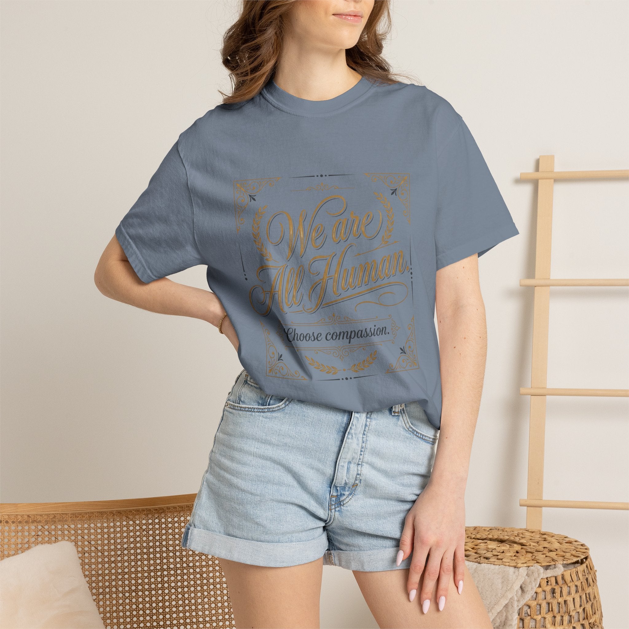 We Are All Human T-Shirt – “Choose Compassion” Inspirational Graphic Tee