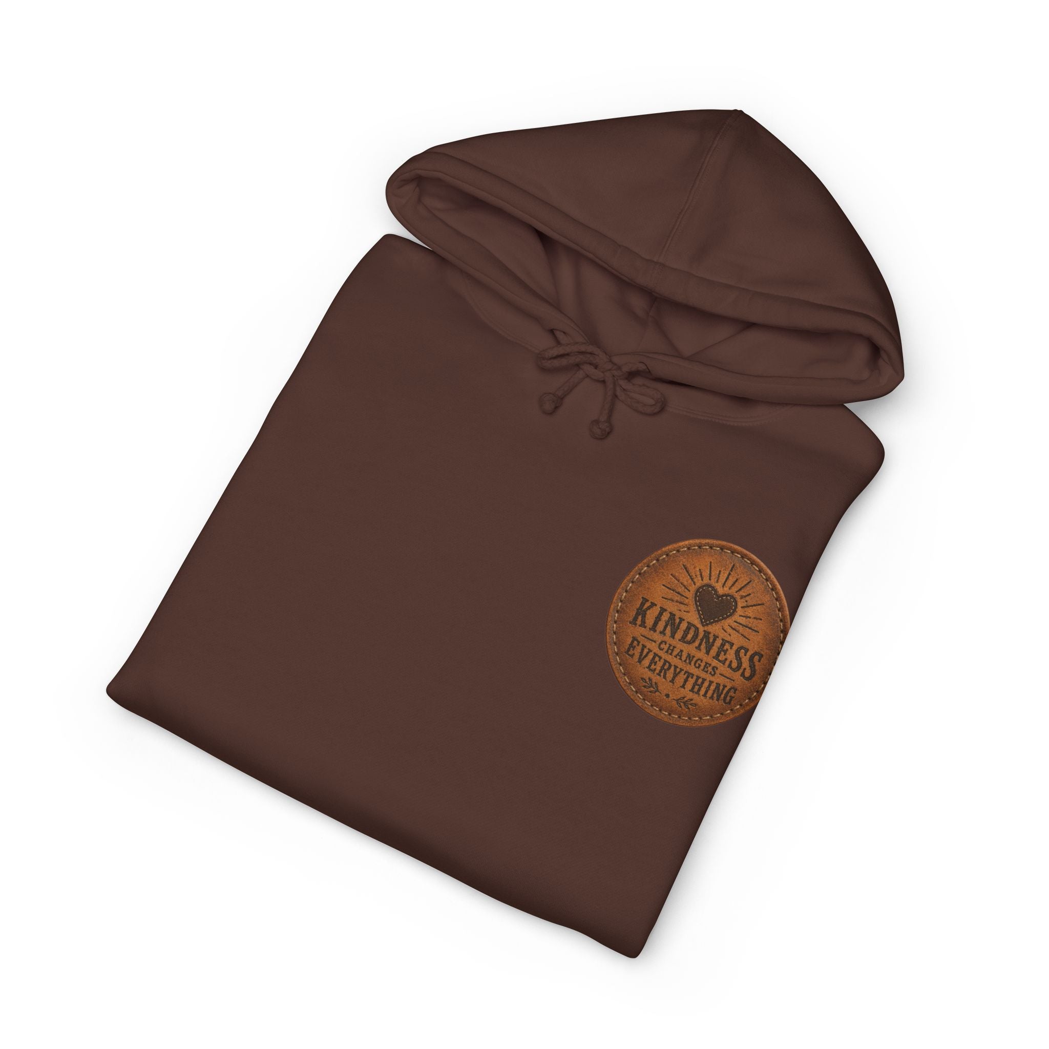 Kindness Changes Everything Hoodie — Inspirational Heart Patch Design