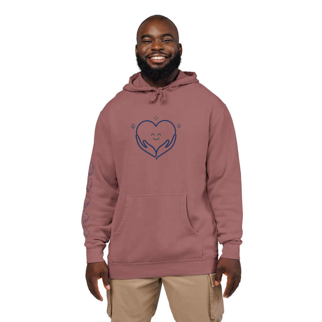 Kindness Changes Everything Hoodie – Heart Graphic Pigment-Dyed Sweatshirt