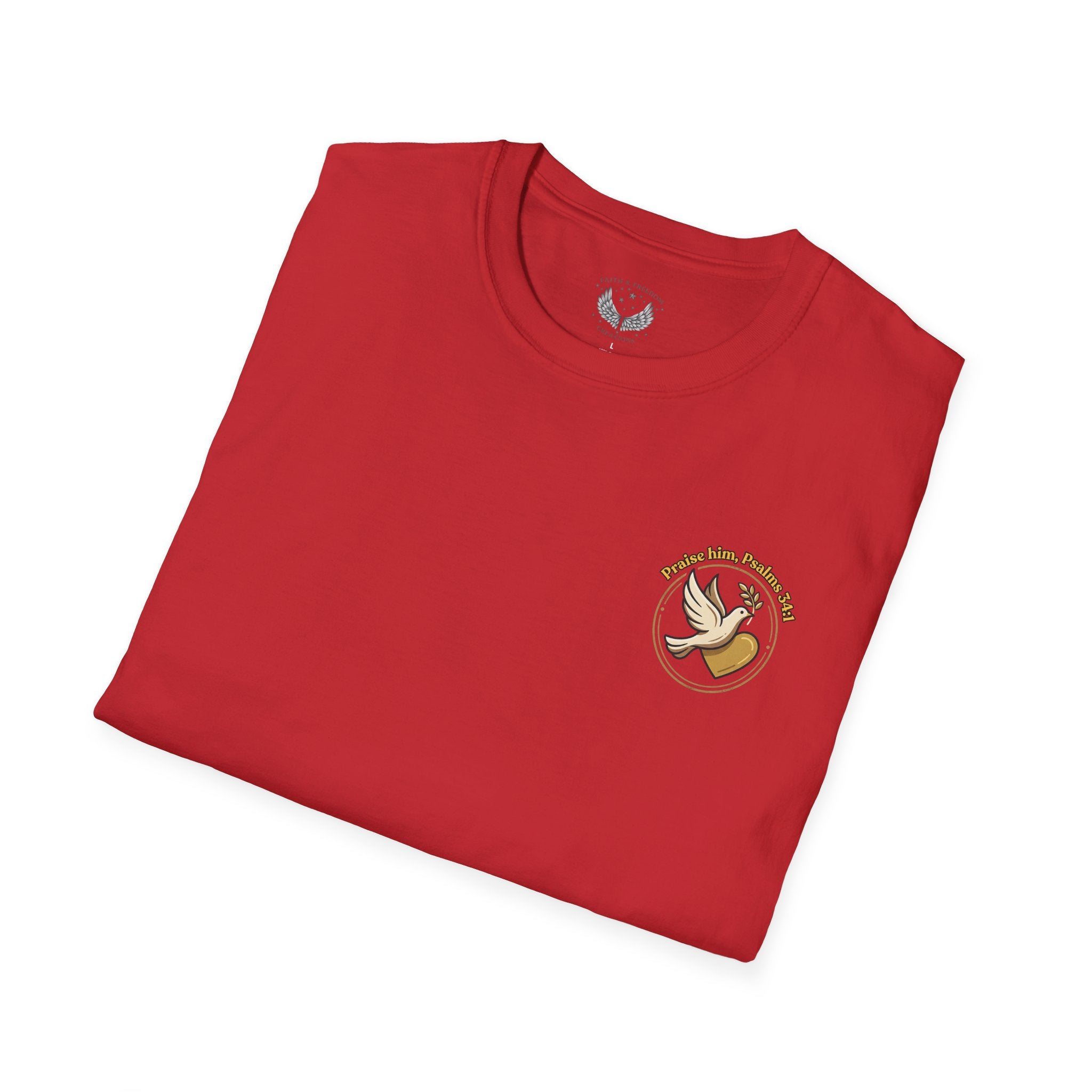 Dove of Peace Pocket T-Shirt | Pray Love Remember Christian Tee | Faith Freedom Creations