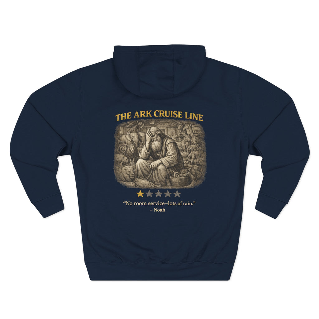 Noah’s Ark – Fleece Hoodie | “The Ark Cruise Line” Vintage Graphic – Five-Star Faith Series