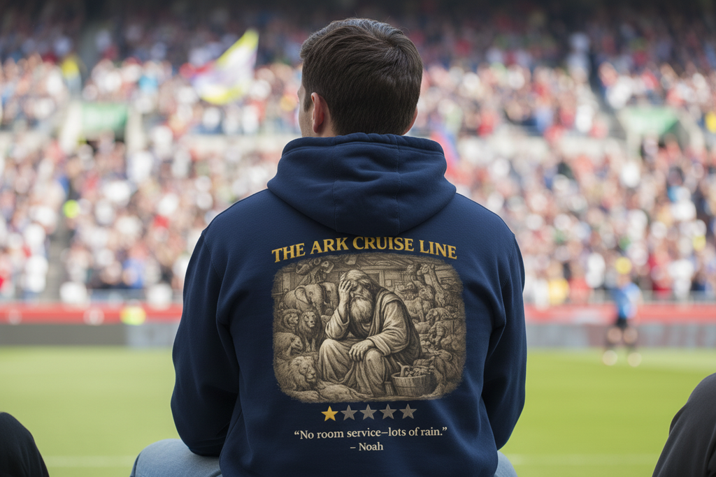 Noah’s Ark – Fleece Hoodie | “The Ark Cruise Line” Vintage Graphic – Five-Star Faith Series