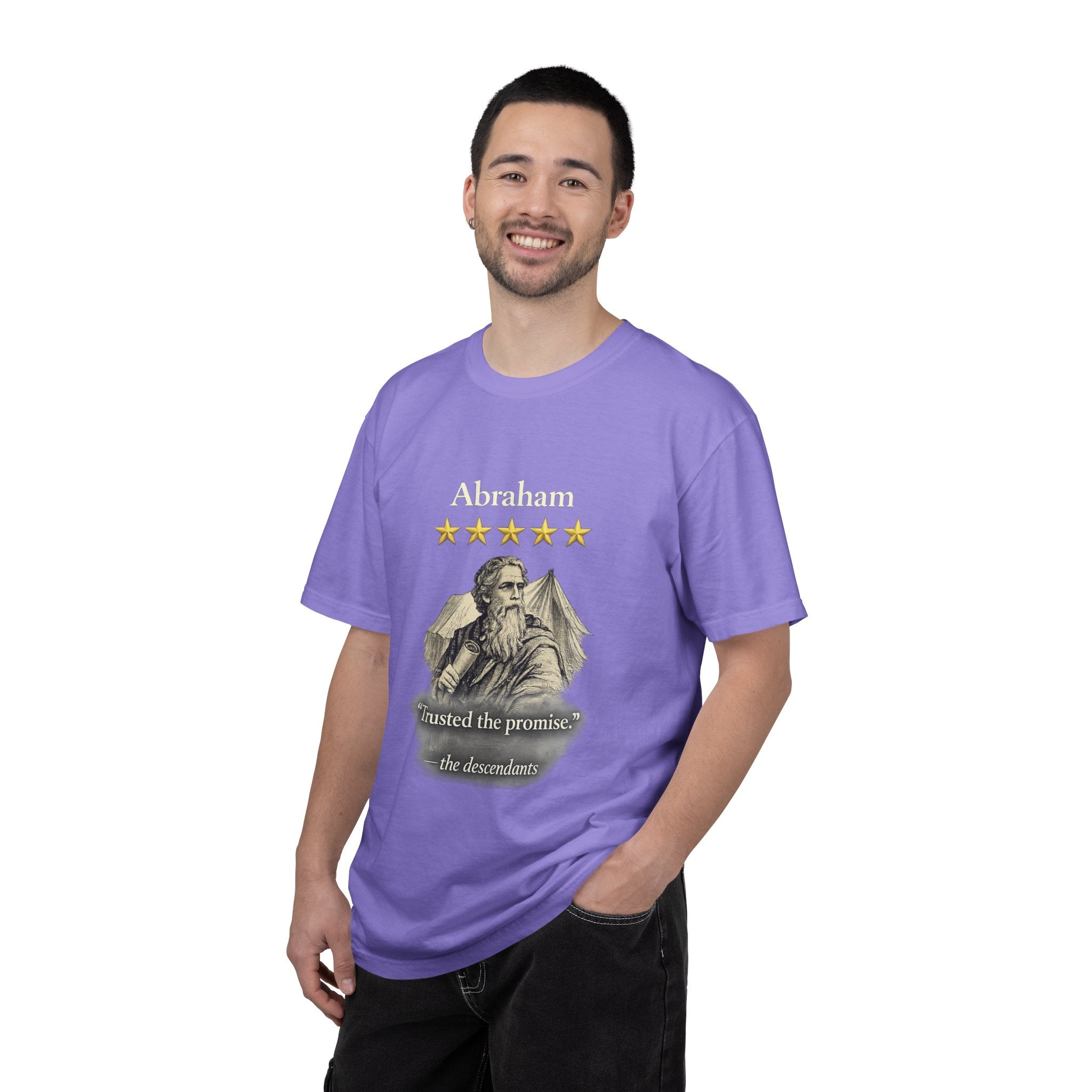 Abraham – Vintage T-Shirt | “I Trusted the Promise” Graphic – Five-Star Faith Series