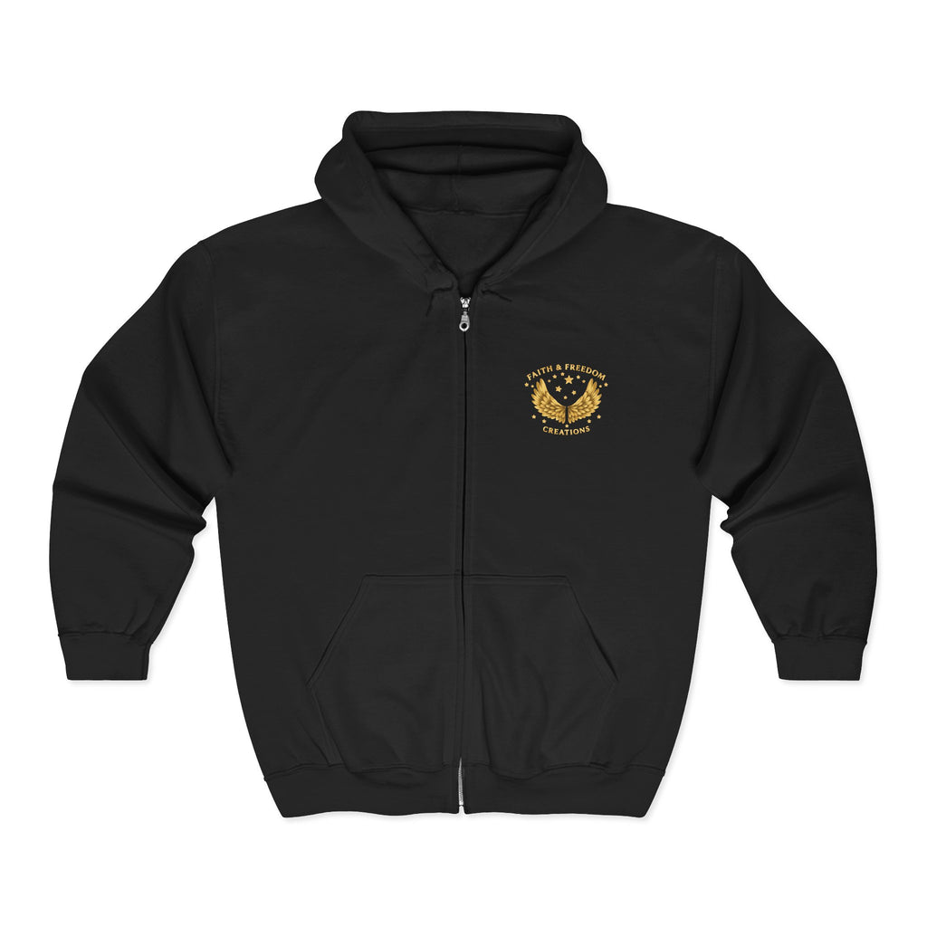 Ark Cruise Line – Full-Zip Hoodie | Vintage Lion Biblical Design – Five-Star Faith Series