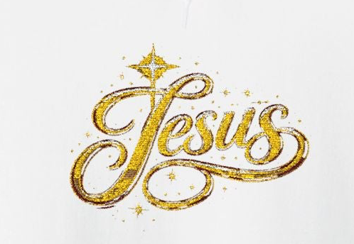 Jesus Gold Script Hoodie – Sparkle Christian Faith Pullover | Inspirational Hoodie