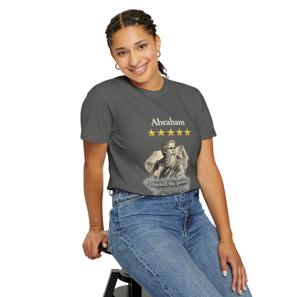 Abraham – Vintage T-Shirt | “I Trusted the Promise” Graphic – Five-Star Faith Series