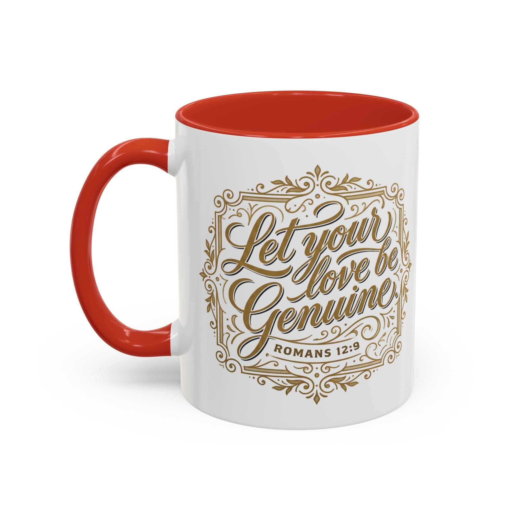 Let Your Love Be Genuine Coffee Mug | Romans 12:9 Christian Mug | Inspirational Faith Gift