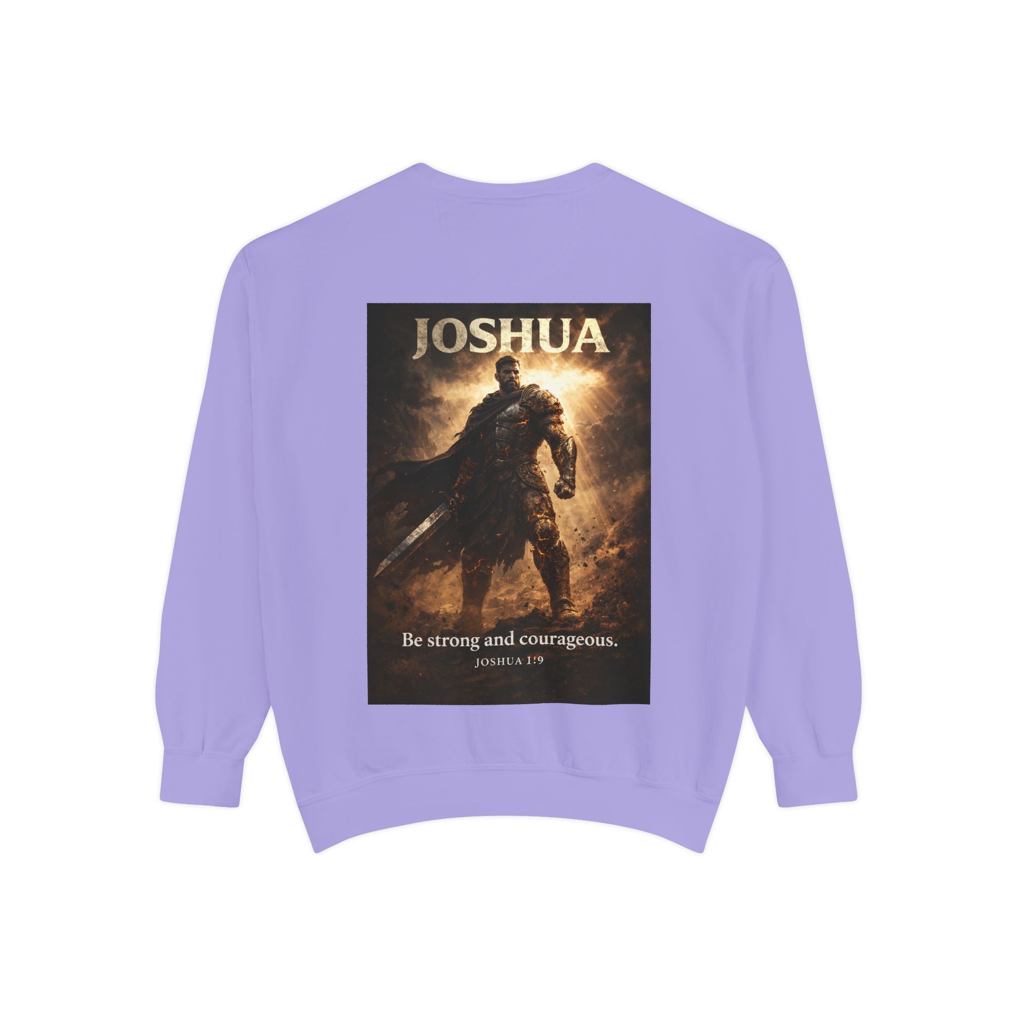 Joshua Courage Sweatshirt | Be Strong and Courageous Christian Crewneck | Inspirational Faith Apparel
