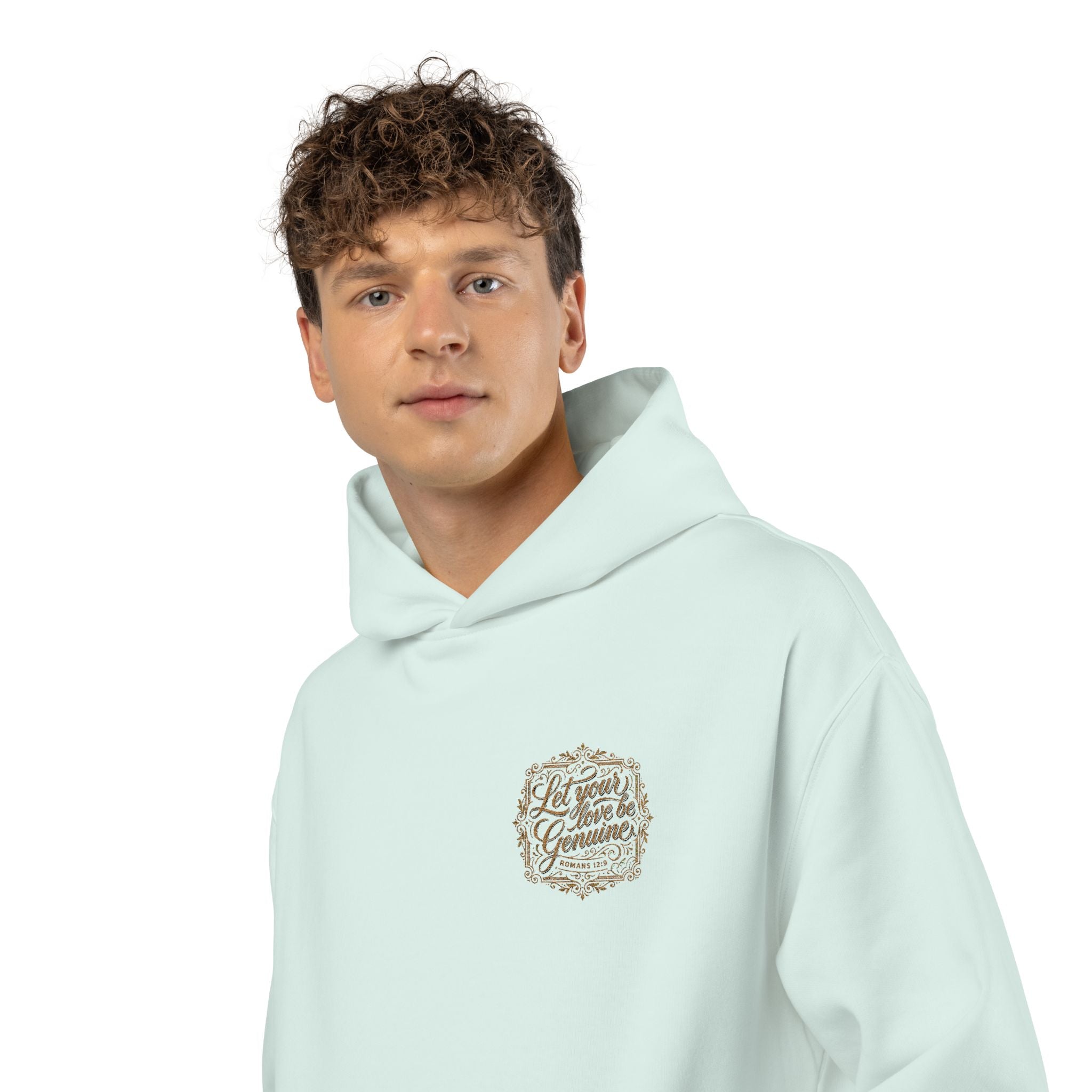 “Let Your Love Be Genuine” Hoodie – Romans 12:9 Christian Pullover | Faith & Freedom Creations