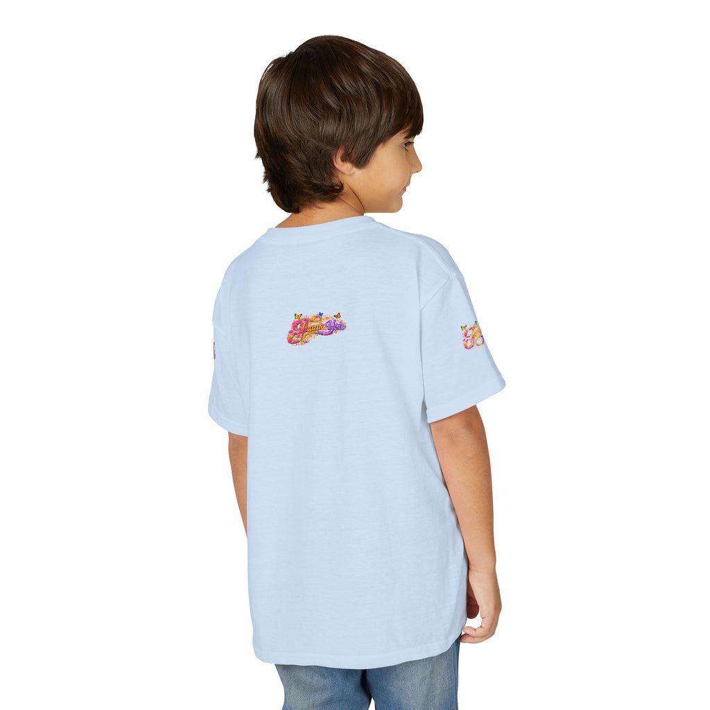 Youth Jesus Floral Butterfly T-Shirt – Christian Kids Faith Tee | Gratitude Sneaker Style Shirt