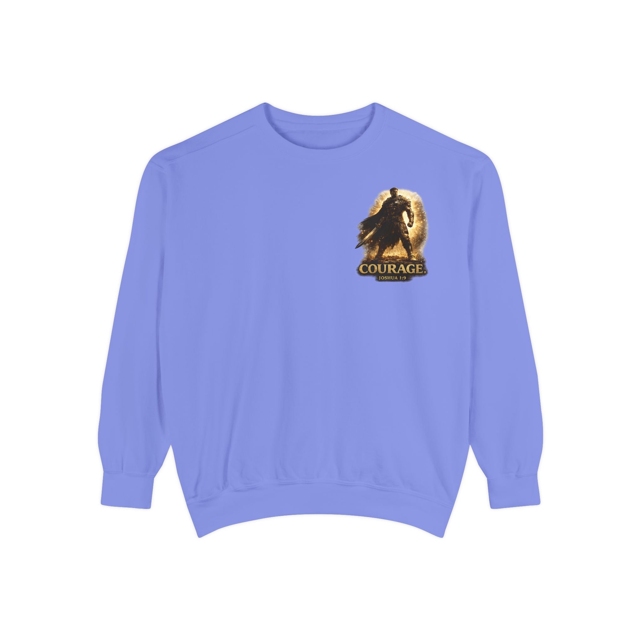 Joshua Courage Sweatshirt | Be Strong and Courageous Christian Crewneck | Inspirational Faith Apparel