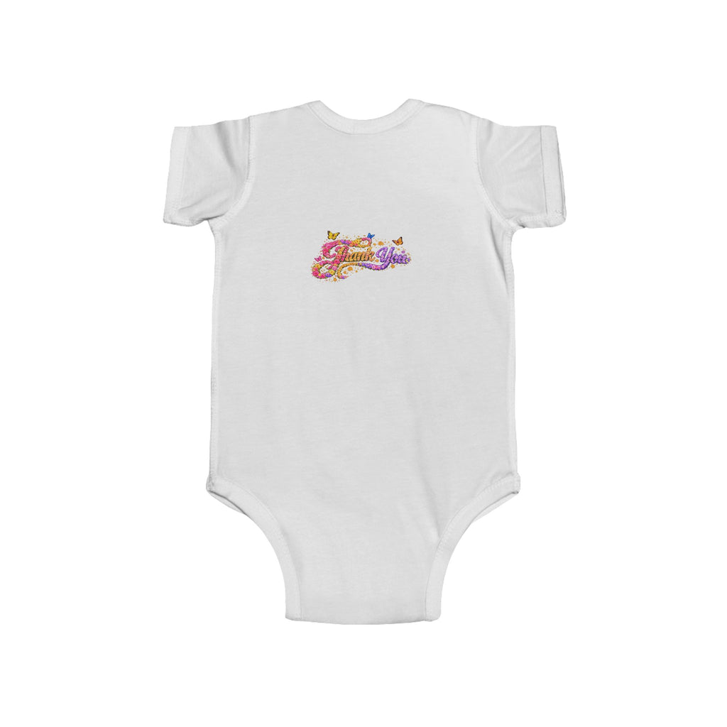 Infant Jesus Floral Script Bodysuit – Christian Baby Onesie | Faith Baby Outfit