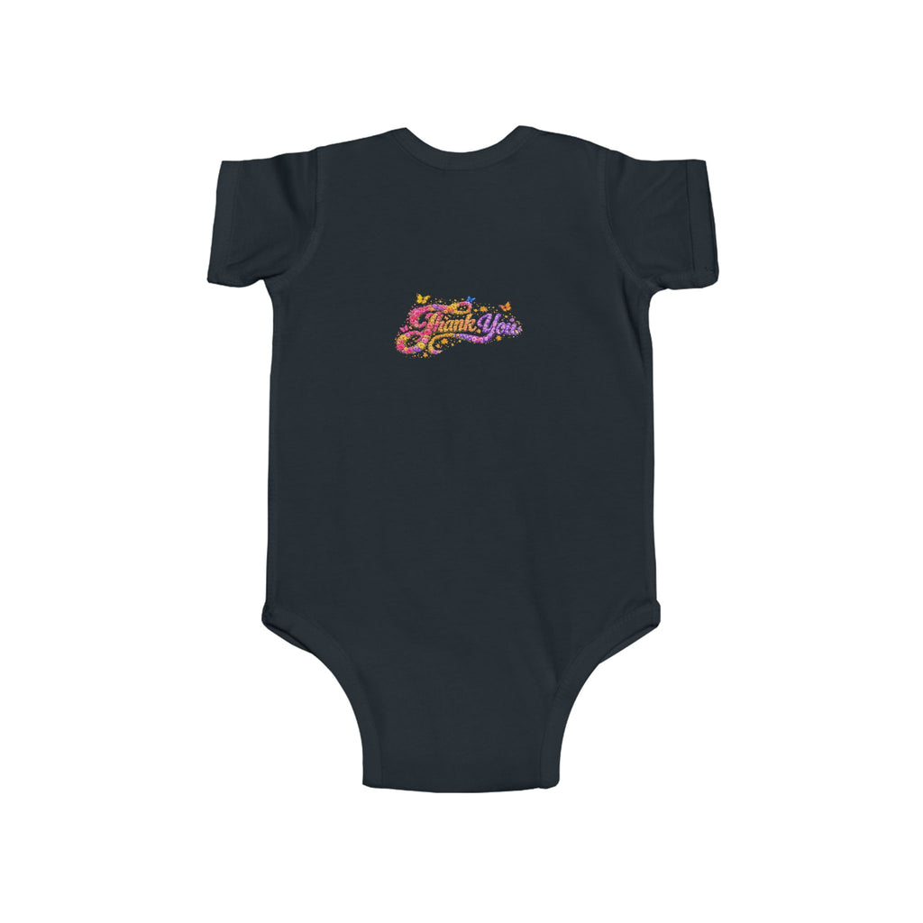 Infant Jesus Floral Script Bodysuit – Christian Baby Onesie | Faith Baby Outfit