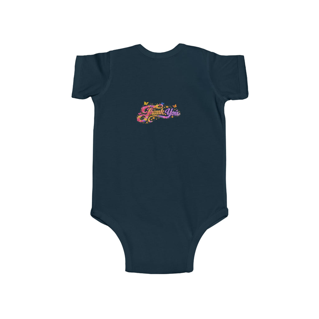 Infant Jesus Floral Script Bodysuit – Christian Baby Onesie | Faith Baby Outfit