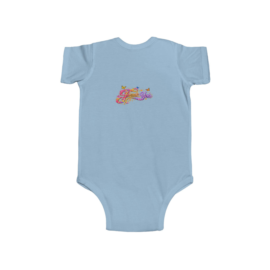 Infant Jesus Floral Script Bodysuit – Christian Baby Onesie | Faith Baby Outfit