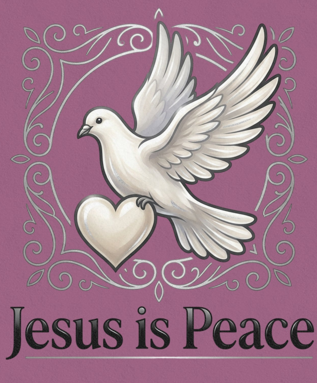 Jesus Is Peace Sherpa Blanket | White Dove Christian Throw Blanket | Cozy Faith-Inspired Gift