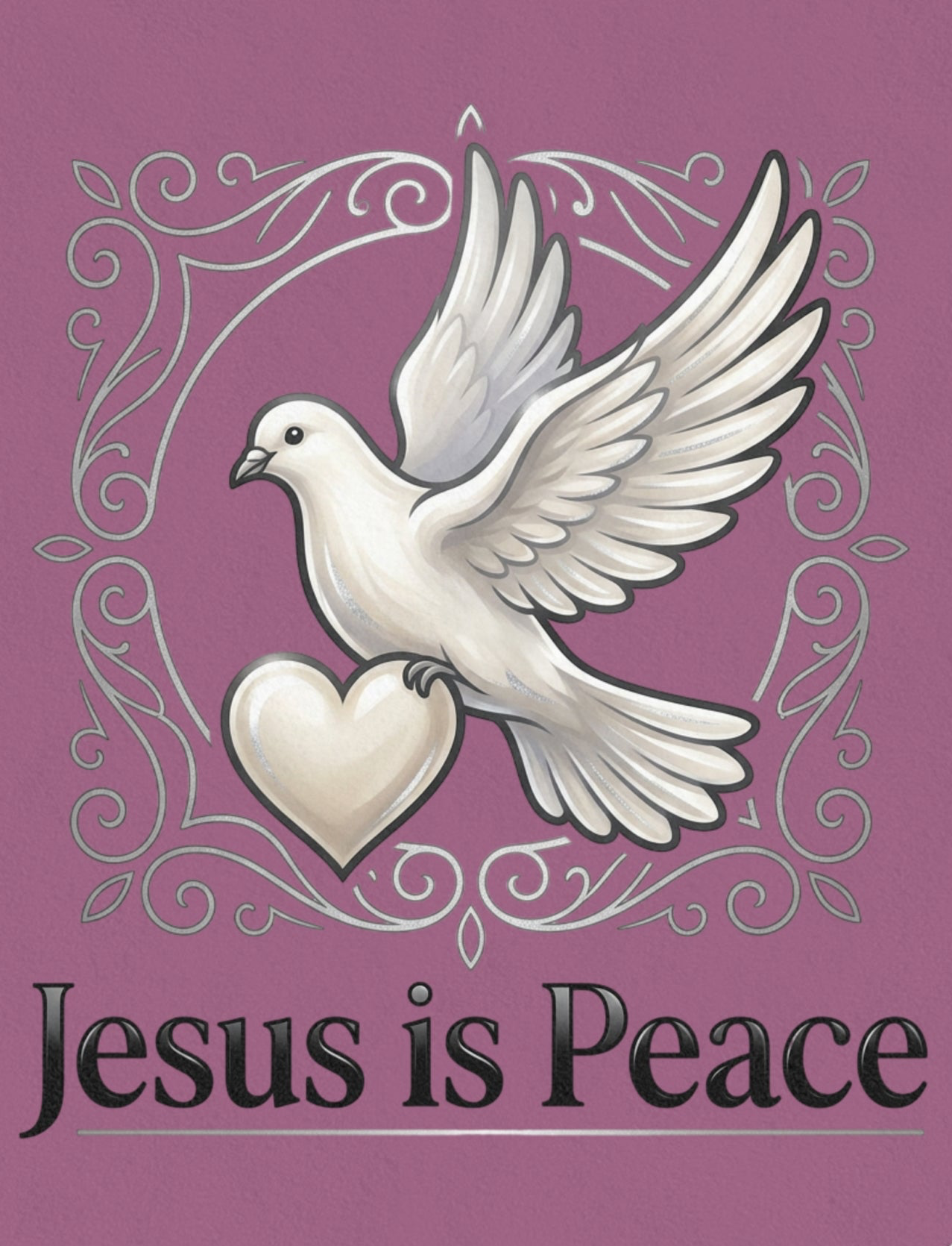 Jesus Is Peace Sherpa Blanket | White Dove Christian Throw Blanket | Cozy Faith-Inspired Gift