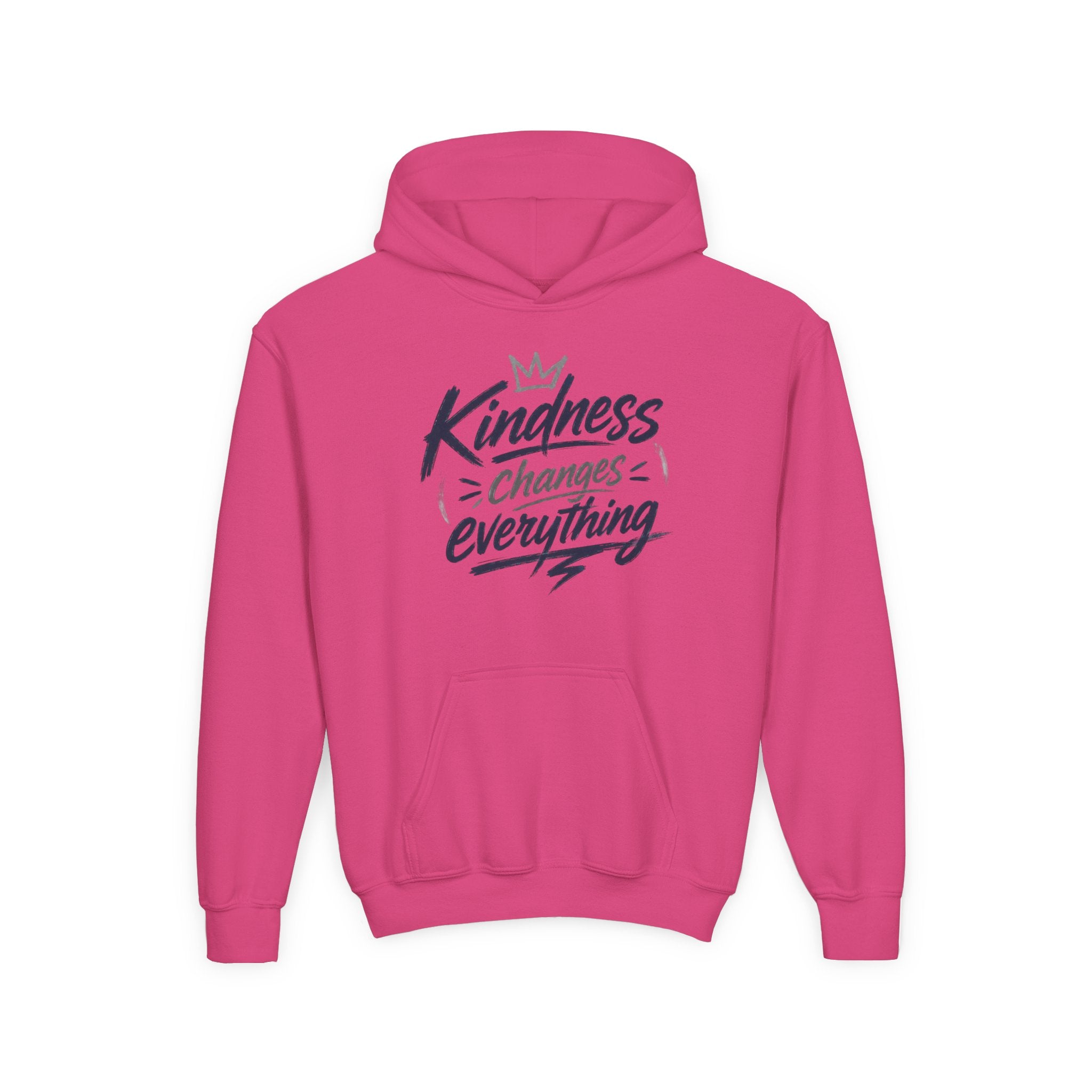 Youth Hoodie – “Kindness Changes Everything” Inspirational Kids Pullover