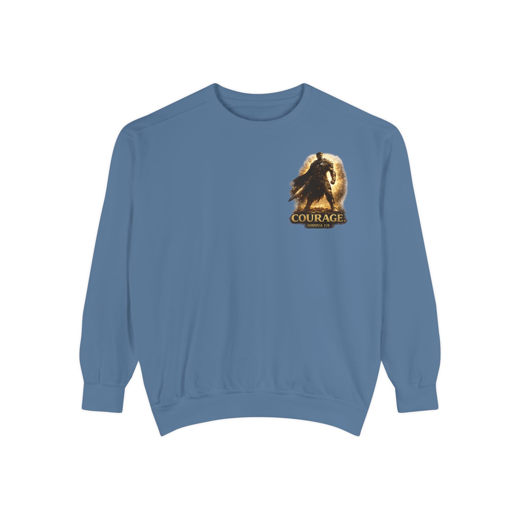 Joshua Courage Sweatshirt | Be Strong and Courageous Christian Crewneck | Inspirational Faith Apparel