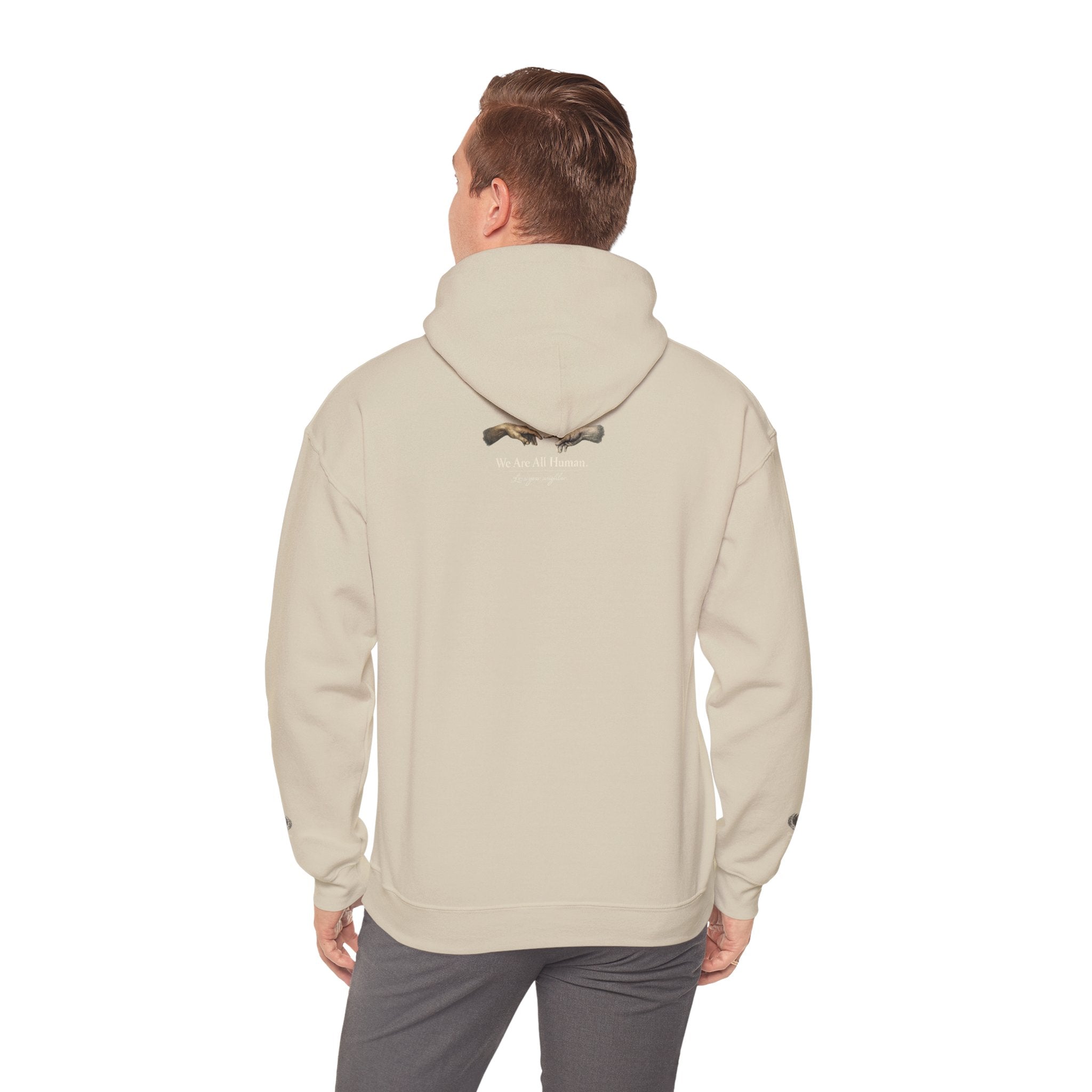 “Love People Anyway” Hoodie – Inspirational Script Graphic Sweatshirt | Compassion Message Pullover
