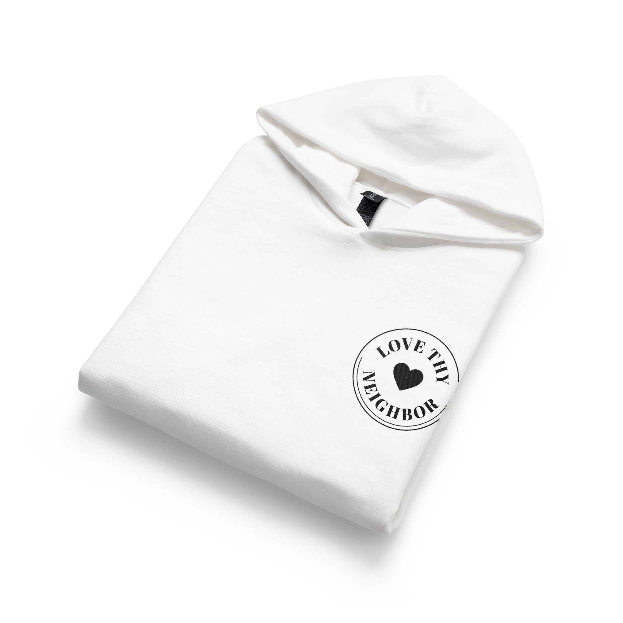 Youth Hoodie — 'Love Tiny Friendships' Heart Chest Logo
