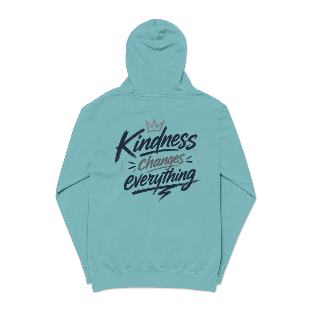 Kindness Changes Everything Hoodie – Heart Graphic Pigment-Dyed Sweatshirt