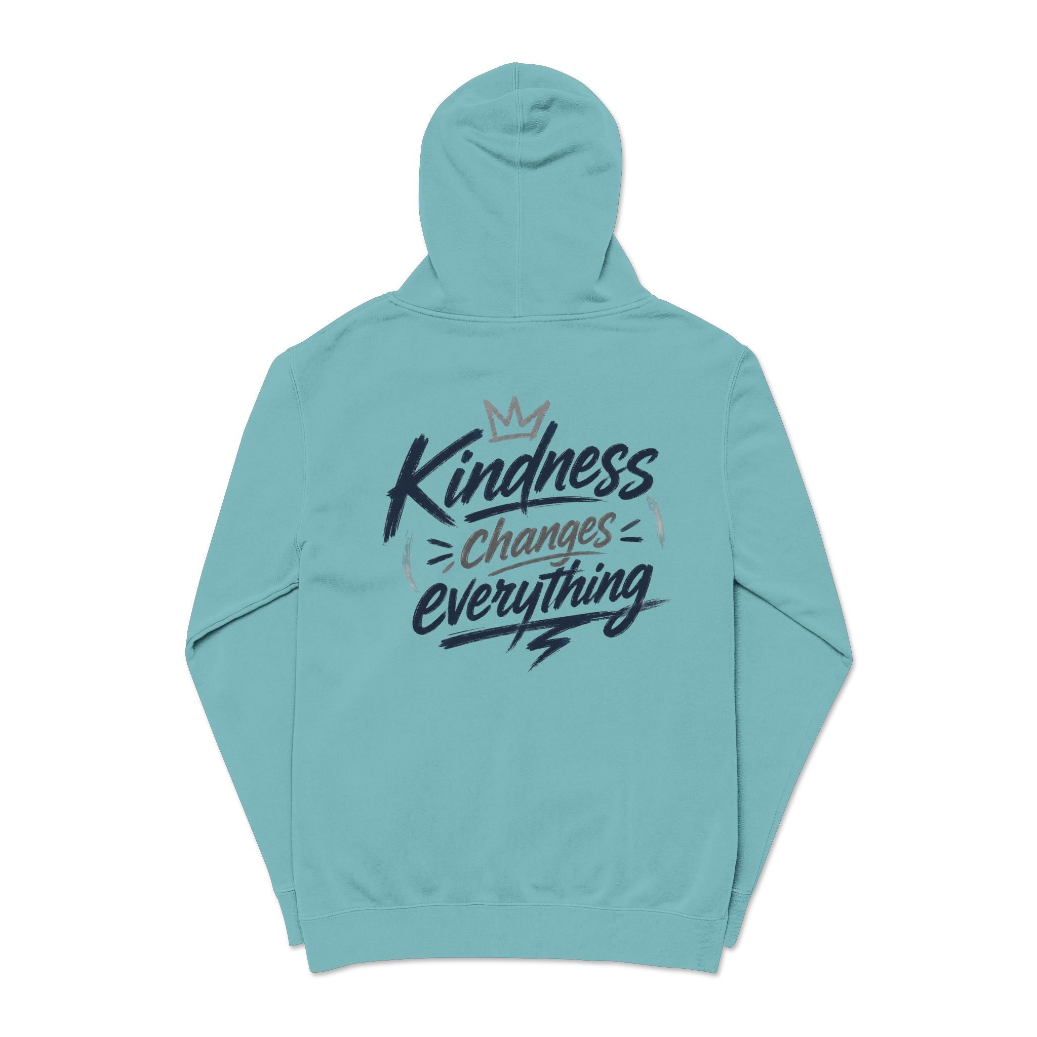 Kindness Changes Everything Hoodie – Heart Graphic Pigment-Dyed Sweatshirt