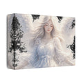 Angelic White Guardian Canvas — Serene Angel Nursery Wall Art
